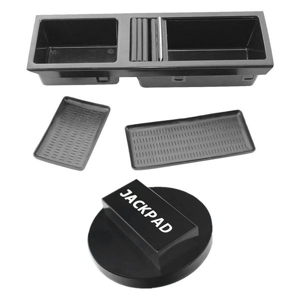 car organizer 2 set accessories: 1 center console storage & black rubber jack lift point pad adapter
car organizer 2 set accessories: 1 center console storage & black rubber jack lift point pad adapter