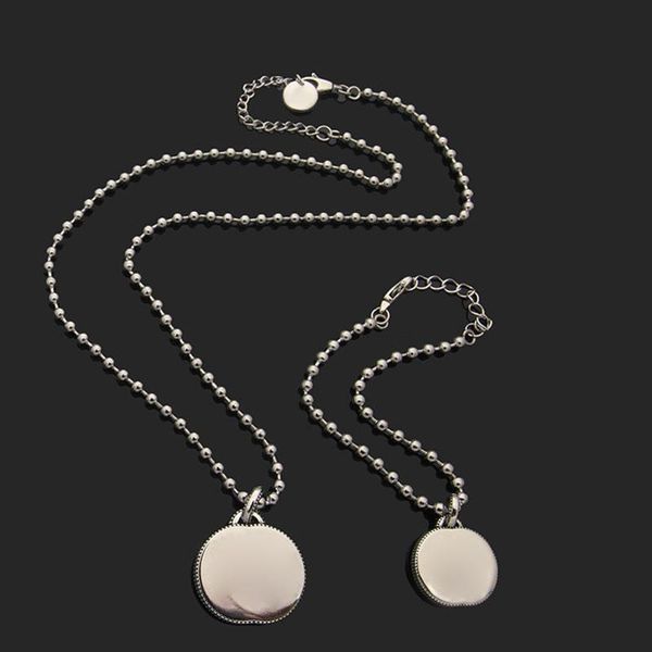 chains jewelry for men women necklace vintage couples stainless steel letter with logo korean gift simple pendant, Silver
chains jewelry for men women necklace vintage couples stainless steel letter with logo korean gift simple pendant, Silver