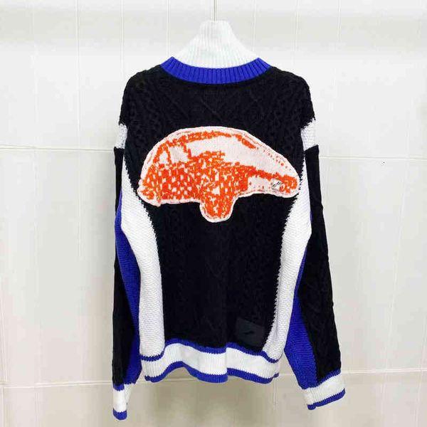 women's knits & tees high version 21aw early autumn rubber label back printed sweater coat knitted cardigan men's and women's, White
women's knits & tees high version 21aw early autumn rubber label back printed sweater coat knitted cardigan men's and women's, White