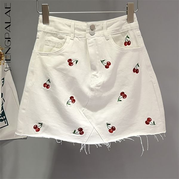 cherry embroidery high waist skirt women's summer white mini streetwear denim female tide 5e202 210427, Black
cherry embroidery high waist skirt women's summer white mini streetwear denim female tide 5e202 210427, Black