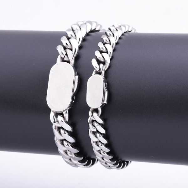 link, chain 10mm width cuban link bracelet ellipse bottom with stainless steel for hip hop women men jewelry, Black
link, chain 10mm width cuban link bracelet ellipse bottom with stainless steel for hip hop women men jewelry, Black