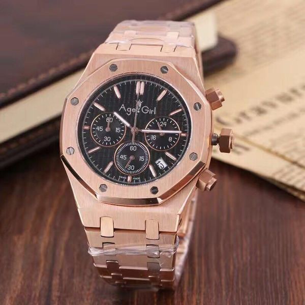 wristwatches classic mens watch stainless steel japanese quartz + quality sapphire chronograph rose gold silver black white, Slivery;brown
wristwatches classic mens watch stainless steel japanese quartz + quality sapphire chronograph rose gold silver black white, Slivery;brown