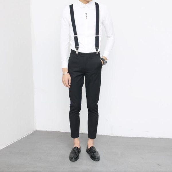 men's pants 2021 personality korean casual slim student bib men nightclub haren hairstylist feet trousers overalls, Black
men's pants 2021 personality korean casual slim student bib men nightclub haren hairstylist feet trousers overalls, Black