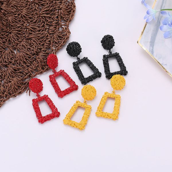 exaggerated atmosphere frosting trendy geometric earrings creative personality relief trapezoidal long metal earrings, Golden
exaggerated atmosphere frosting trendy geometric earrings creative personality relief trapezoidal long metal earrings, Golden