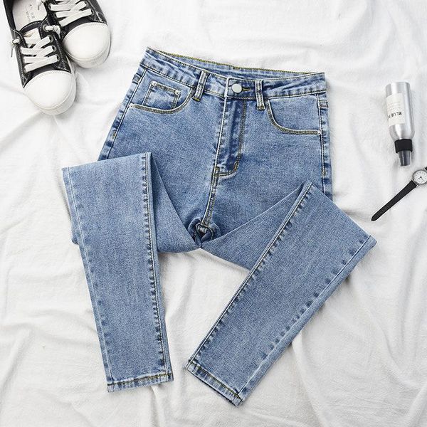 women's jeans woman pants light color high waist cropped autumn skinny pantalones vaqueros mujer, Blue
women's jeans woman pants light color high waist cropped autumn skinny pantalones vaqueros mujer, Blue