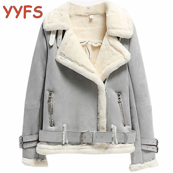 winter suede jackets women faux rabbit fur casual jacket with belts thick warm lambwool coat lady oversize motorcycle windbreake, Black
winter suede jackets women faux rabbit fur casual jacket with belts thick warm lambwool coat lady oversize motorcycle windbreake, Black