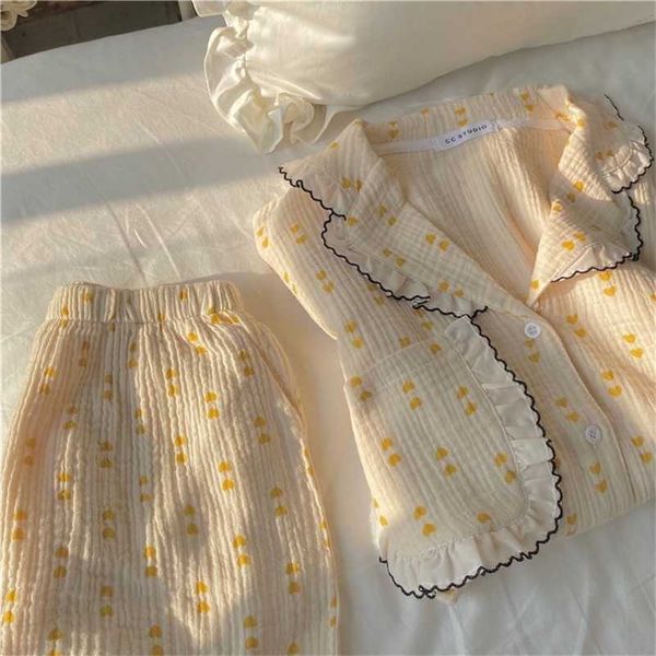 qweek women's pajamas sleepwear cotton lace lapel two piece sets summer kawaii pyjamas nightwear homesuit pijamas print shorts 211007, Black;red
qweek women's pajamas sleepwear cotton lace lapel two piece sets summer kawaii pyjamas nightwear homesuit pijamas print shorts 211007, Black;red