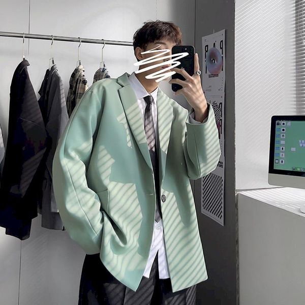 women's suits & blazers 2021 korean casual preppy men clothing mens suit jacket green blazer oversized for los hombres chaquetas y amer, White;black
women's suits & blazers 2021 korean casual preppy men clothing mens suit jacket green blazer oversized for los hombres chaquetas y amer, White;black