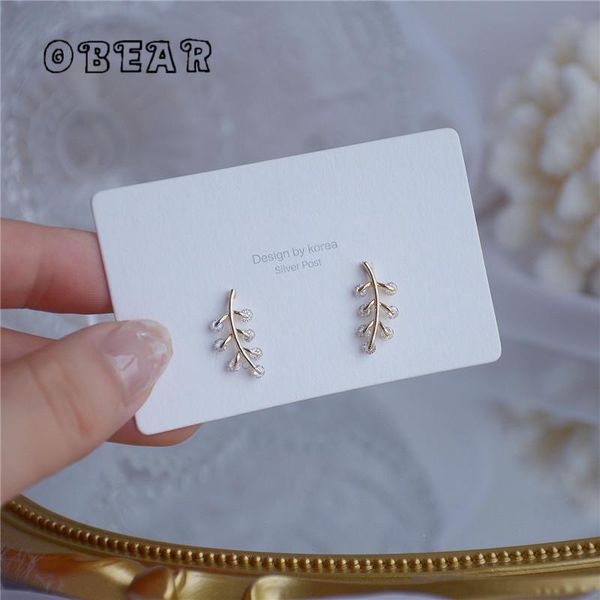 stud obear 14k real gold plating simple crystal leaf earrings women temperament elegant banquet gift jewelry, Golden;silver
stud obear 14k real gold plating simple crystal leaf earrings women temperament elegant banquet gift jewelry, Golden;silver