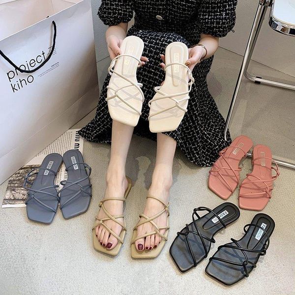 slippers 2021 ly arrived summer women sandals cross flat woman sweet office business female shoes square toe beach slides, Black
slippers 2021 ly arrived summer women sandals cross flat woman sweet office business female shoes square toe beach slides, Black