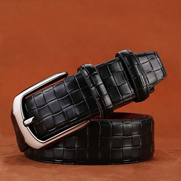belts men's belt pin buckle business casual youth fashion all-match trendy trouser designer luxury lattice classy, Black;brown
belts men's belt pin buckle business casual youth fashion all-match trendy trouser designer luxury lattice classy, Black;brown