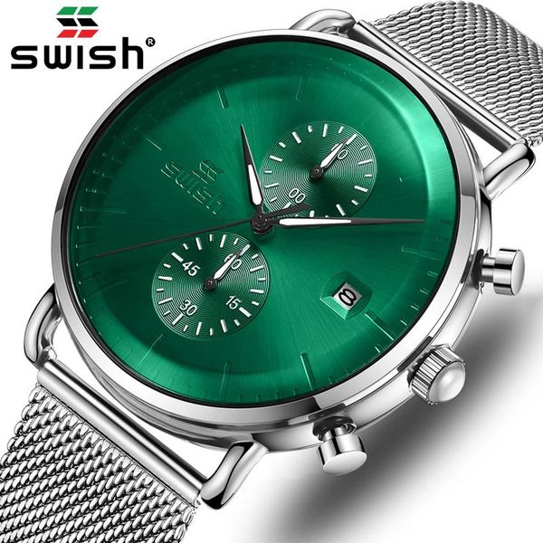wristwatches swish green mens watches waterproof sports chronograph quartz relogio de luxo masculino wristwatch, Slivery;brown
wristwatches swish green mens watches waterproof sports chronograph quartz relogio de luxo masculino wristwatch, Slivery;brown