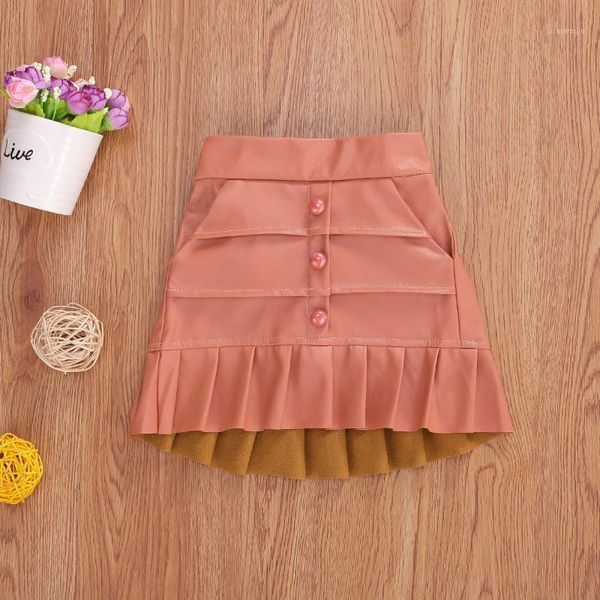 toddler girls a-line leather skirts, buttons decoration ruffle hem short princess bottoms clothing sets, White
toddler girls a-line leather skirts, buttons decoration ruffle hem short princess bottoms clothing sets, White