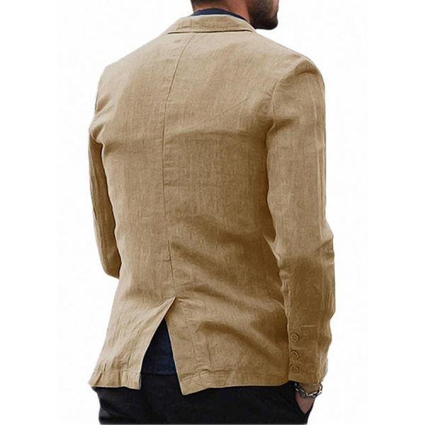 men's suits & blazers stylish casual linen blazer jacket one button lightweight groomsmen tuxedo for beach wedding business wear op38, White;black
men's suits & blazers stylish casual linen blazer jacket one button lightweight groomsmen tuxedo for beach wedding business wear op38, White;black