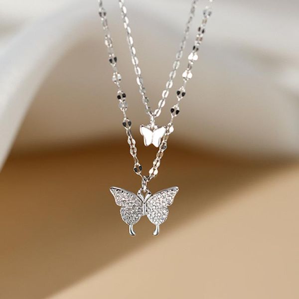 pendant necklaces flash rhinestones butterfly double necklace female clavicle chain net red for women jewelry, Silver
pendant necklaces flash rhinestones butterfly double necklace female clavicle chain net red for women jewelry, Silver