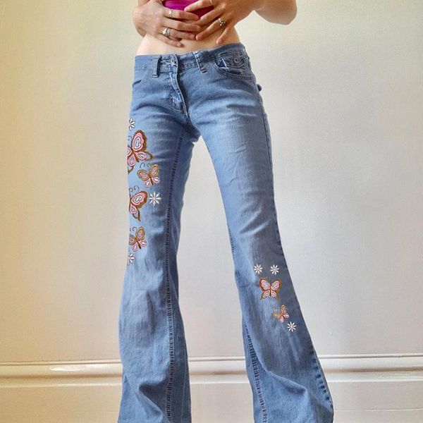 women's jeans autumn sense y2k fairycore straight embroidery butterfly loose distressed wide-leg pants streetwear jean, Blue
women's jeans autumn sense y2k fairycore straight embroidery butterfly loose distressed wide-leg pants streetwear jean, Blue