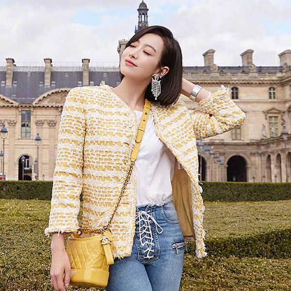 women's jackets runway yellow weave tweed coat autumn winter women long sleeve single-breasted tassels trim thick woolen outw unuz, Black;brown
women's jackets runway yellow weave tweed coat autumn winter women long sleeve single-breasted tassels trim thick woolen outw unuz, Black;brown
