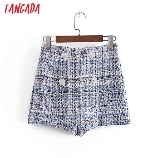 women elegant tweed zipper pockets female retro casual shorts pantalones 3h215 210416, White;black
women elegant tweed zipper pockets female retro casual shorts pantalones 3h215 210416, White;black