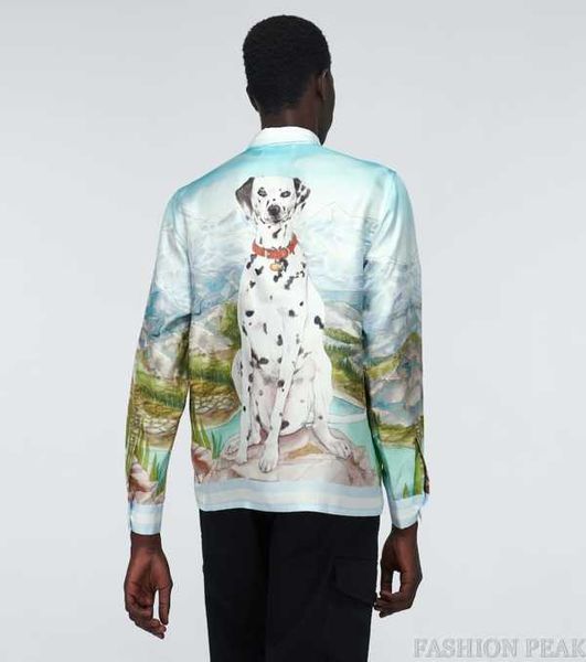 casablanca men's casual shirts 2021 new spotted dog silk long sleeve shirt loose unisex, White;black
casablanca men's casual shirts 2021 new spotted dog silk long sleeve shirt loose unisex, White;black