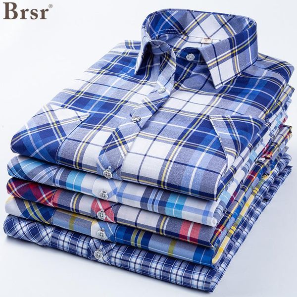 men's casual shirts summer men checkered short sleeved leisure slim fit plaid square collar soft causal male with front pocket, White;black
men's casual shirts summer men checkered short sleeved leisure slim fit plaid square collar soft causal male with front pocket, White;black