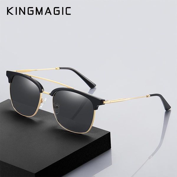 sunglasses kingmagic women men polarized sun glasses double beam eyewear mirror vintage uv400, White;black
sunglasses kingmagic women men polarized sun glasses double beam eyewear mirror vintage uv400, White;black