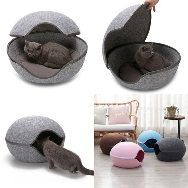 cat beds & furniture zipper design pets house felt cloth bed cave with cushion winter kennel for pet products
cat beds & furniture zipper design pets house felt cloth bed cave with cushion winter kennel for pet products