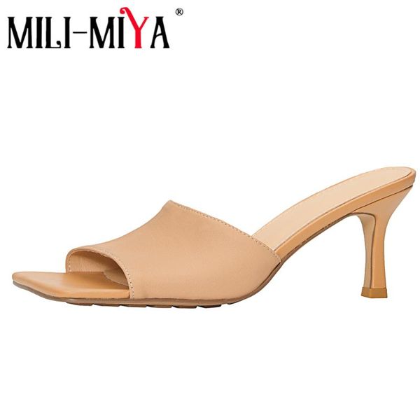 sandals mili-miya simple solid color open square toe summer slip on high heels runway slipper ladies office shoes big size 34-43, Black
sandals mili-miya simple solid color open square toe summer slip on high heels runway slipper ladies office shoes big size 34-43, Black