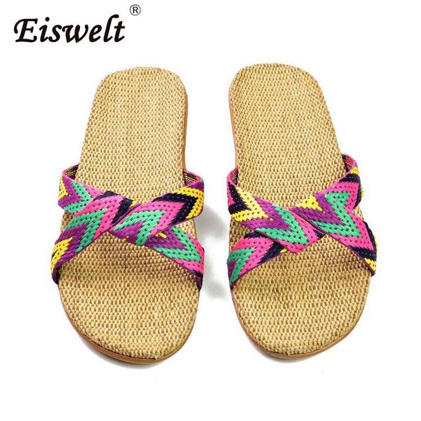 slippers eiswelt 2021 fashion flax home indoor floor shoes cross belt silent sweat for summer women sandals, Black
slippers eiswelt 2021 fashion flax home indoor floor shoes cross belt silent sweat for summer women sandals, Black