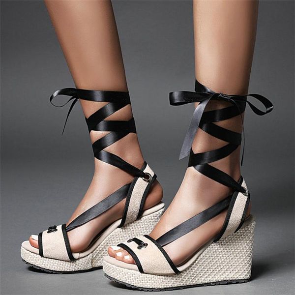 dress shoes women canvas platform wedges high heel gladiator sandals female lace up strappy round toe summer party pumps casual, Black
dress shoes women canvas platform wedges high heel gladiator sandals female lace up strappy round toe summer party pumps casual, Black