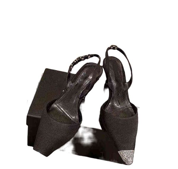formal shoes high heeled 2021 summer king letter baotou word belt sandal's thin heels satin women's shoes, Black
formal shoes high heeled 2021 summer king letter baotou word belt sandal's thin heels satin women's shoes, Black