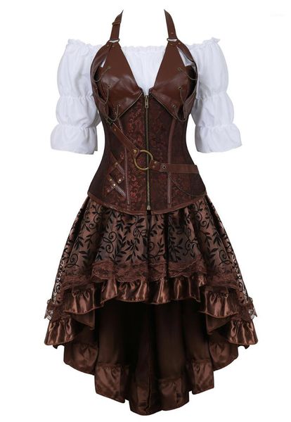 bustiers & corsets steampunk corset burlesque skirt with white renaissance blouse gothic faux leather crop pirate wench costume 3-pieces, Black;white
bustiers & corsets steampunk corset burlesque skirt with white renaissance blouse gothic faux leather crop pirate wench costume 3-pieces, Black;white