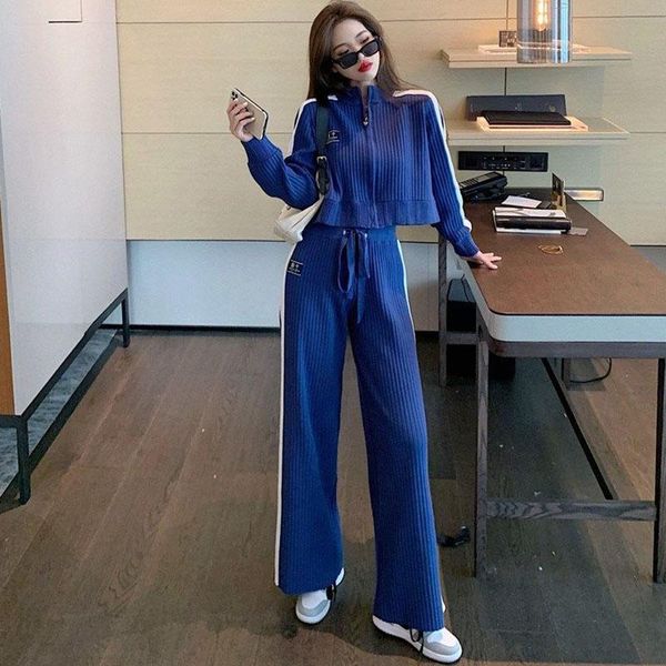 women's two piece pants fashion retro knitted pullover women korean style high waist leisure sports suit summer street loose solid colo, White
women's two piece pants fashion retro knitted pullover women korean style high waist leisure sports suit summer street loose solid colo, White