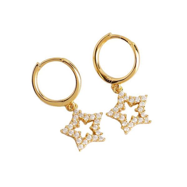 hoop & huggie 1pair 18k gold 100% authentic 925 sterling silver cz zircon + open star earrings jewelry ce114, Golden;silver
hoop & huggie 1pair 18k gold 100% authentic 925 sterling silver cz zircon + open star earrings jewelry ce114, Golden;silver