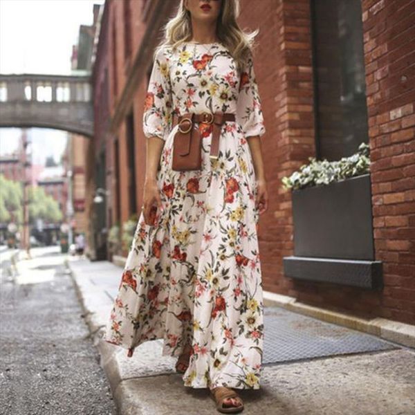 bohemia flower printed vacation women dresses beach party half sleeve chiffon dress casual tunic round neck maxi, Black;gray
bohemia flower printed vacation women dresses beach party half sleeve chiffon dress casual tunic round neck maxi, Black;gray