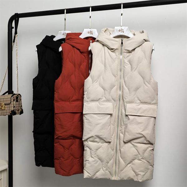 women's vests winter long vest coat women 2021 casual thick warm hooded cotton padded sleeveless waistcoat for chalecos para mujer, Black;white
women's vests winter long vest coat women 2021 casual thick warm hooded cotton padded sleeveless waistcoat for chalecos para mujer, Black;white