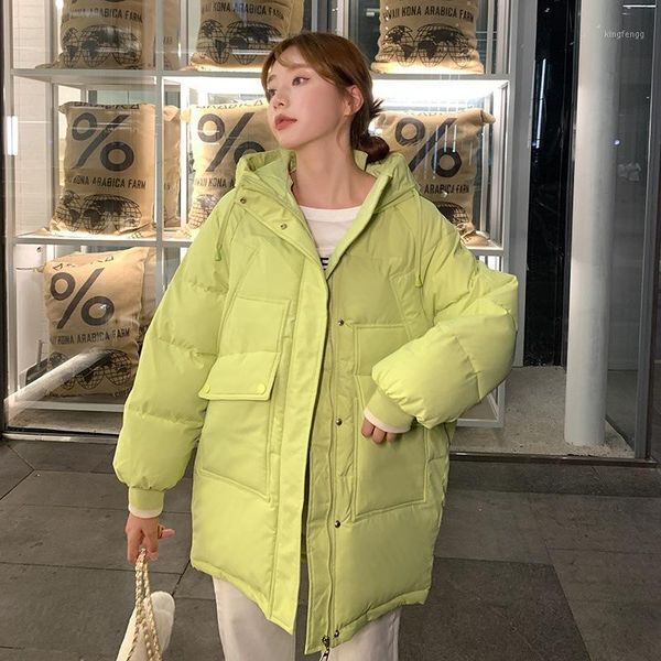 women's down & parkas 2021 winter loose padded coat korean drama college hooded warm mid-length women, Black
women's down & parkas 2021 winter loose padded coat korean drama college hooded warm mid-length women, Black