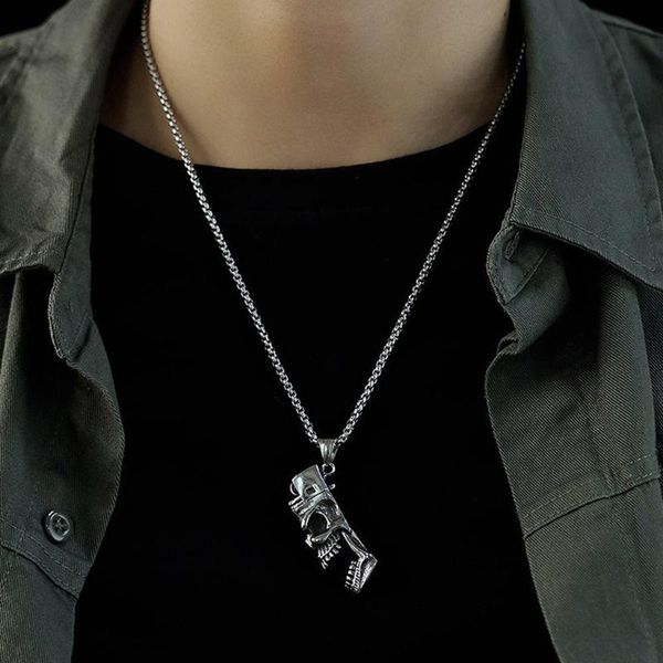 chains retro personality skull lighter shape bottle opener pendant men's titanium steel necklaces fashion punk male jewelry, Silver
chains retro personality skull lighter shape bottle opener pendant men's titanium steel necklaces fashion punk male jewelry, Silver