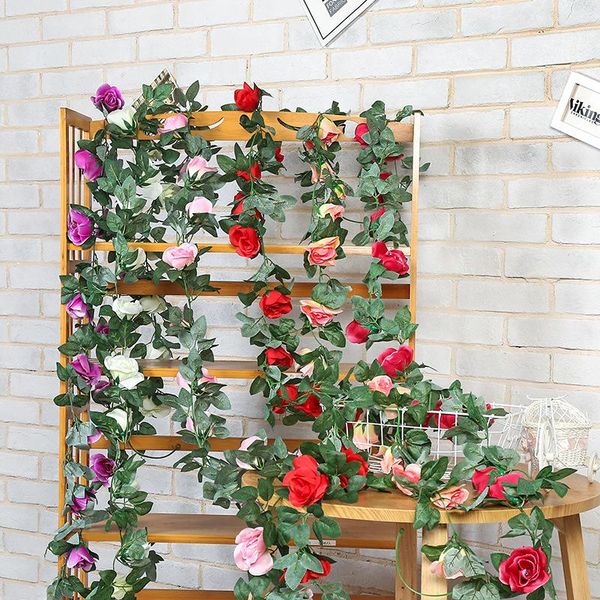 decorative flowers & wreaths silk artificial rose vine hanging 16 heads for wall decoration rattan fake plants leaves garland wedding home
decorative flowers & wreaths silk artificial rose vine hanging 16 heads for wall decoration rattan fake plants leaves garland wedding home