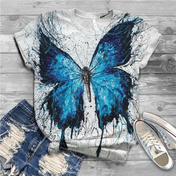 summer plus size butterfly printed t-shirts women harajuku short sleeve 3d animal o-neck tee female t-shirt @40 women's, White
summer plus size butterfly printed t-shirts women harajuku short sleeve 3d animal o-neck tee female t-shirt @40 women's, White