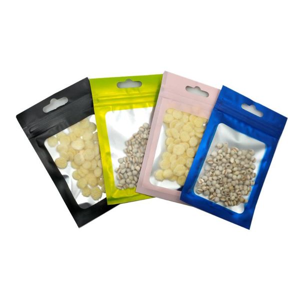 gift wrap 100pcs colorful matte clear aluminum foil grocery packaging bag with hang hole food crafts sundries mylar packing pouch
gift wrap 100pcs colorful matte clear aluminum foil grocery packaging bag with hang hole food crafts sundries mylar packing pouch