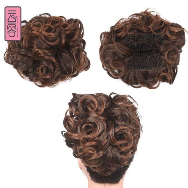 synthetic wigs yunrong short wavy chignon for women two plastic comb clips cover hairpiece elastic rubber band bun hair accessories, Black
synthetic wigs yunrong short wavy chignon for women two plastic comb clips cover hairpiece elastic rubber band bun hair accessories, Black