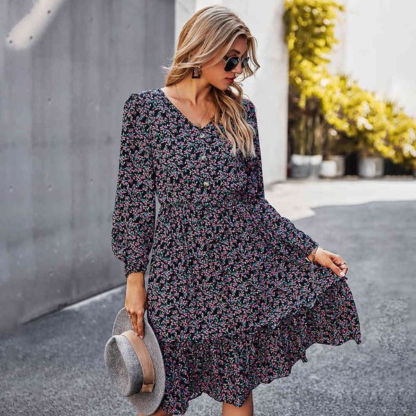 jumpsuit vintage women autumn winter long floral print holiday v neck full sleeve ruffles slim female swing es vestidos, Black;white
jumpsuit vintage women autumn winter long floral print holiday v neck full sleeve ruffles slim female swing es vestidos, Black;white
