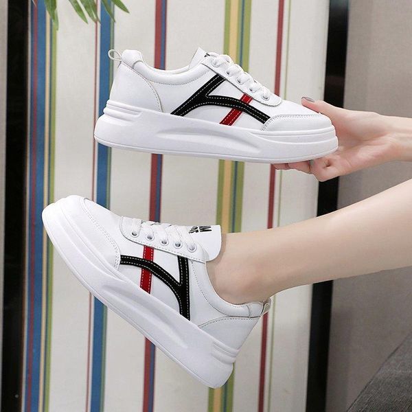 dress shoes women increased internal sneakers breathble vulcanized pu leather platform lace up casual white, Black
dress shoes women increased internal sneakers breathble vulcanized pu leather platform lace up casual white, Black