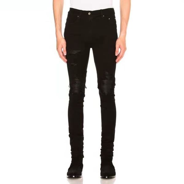 fashion brand fashion20ss slp am mx1 split leather classic perforated jeans men's and women's high street fog, Blue
fashion brand fashion20ss slp am mx1 split leather classic perforated jeans men's and women's high street fog, Blue