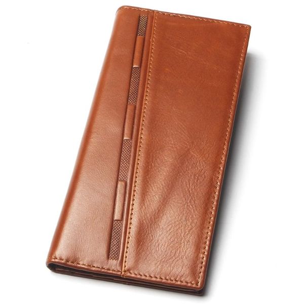 men fashion embossed stitching style real leather long wallet thin slim card holder men's bifold purse wallets, Red;black
men fashion embossed stitching style real leather long wallet thin slim card holder men's bifold purse wallets, Red;black