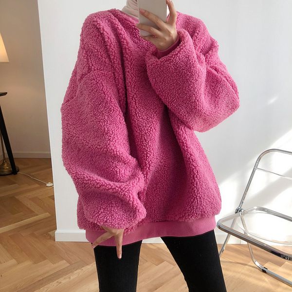 women's hoodies & sweatshirts women lamb wool thick warm o-necl long sleeve solid loose pullovers femme fqxv, Black
women's hoodies & sweatshirts women lamb wool thick warm o-necl long sleeve solid loose pullovers femme fqxv, Black