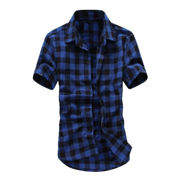 men's casual shirts plaid printing for men summer harajuku daily slim fit mens shirt short sleeve vintage camisas de hombre, White;black
men's casual shirts plaid printing for men summer harajuku daily slim fit mens shirt short sleeve vintage camisas de hombre, White;black