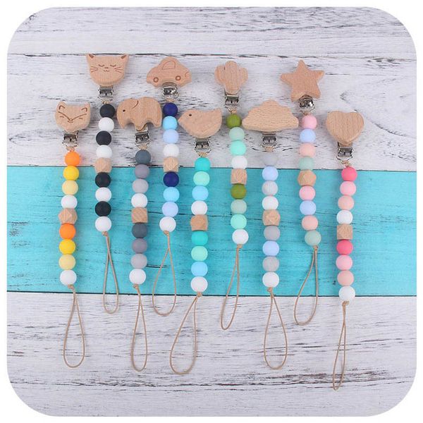 pacifier holders baby chain clips silicone teething beads natural wooden kids chew toys infant feeding animal newborn teeth practice toy 2pc
pacifier holders baby chain clips silicone teething beads natural wooden kids chew toys infant feeding animal newborn teeth practice toy 2pc