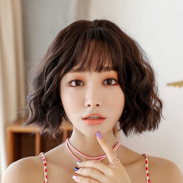 wig female short curly hair corn perm bobo wave head natural chemical fiber wig headgear, Black
wig female short curly hair corn perm bobo wave head natural chemical fiber wig headgear, Black