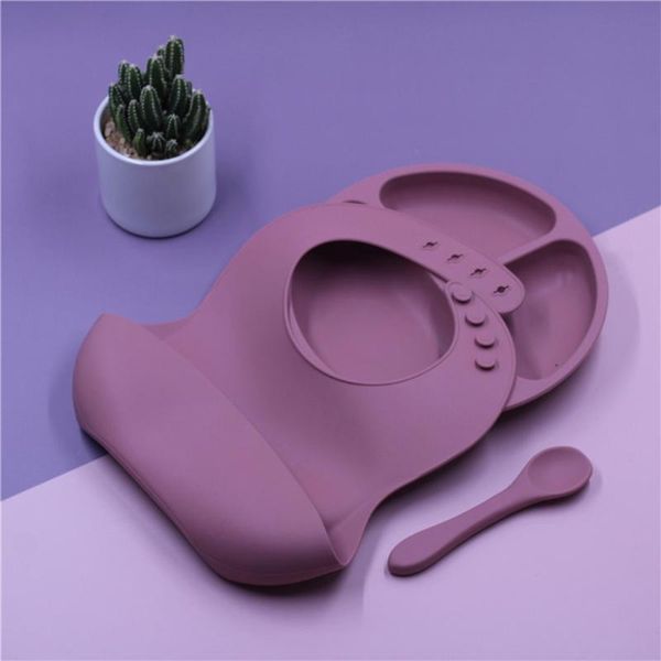3pcs baby feeding set grade silicone bib spoon bowl suction plate tableware k3ne bibs & burp cloths
3pcs baby feeding set grade silicone bib spoon bowl suction plate tableware k3ne bibs & burp cloths